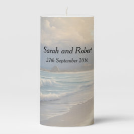 Hochzeit am Strand Stumpenkerze