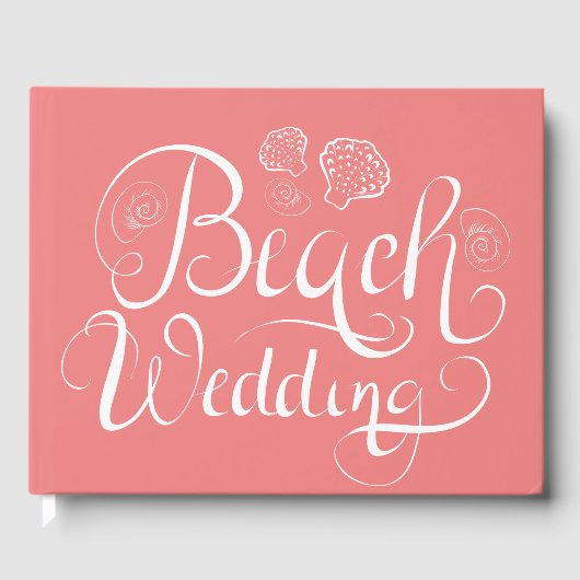 Hochzeit am Strand | Text hinzufügen Gästebuch (Vorderseite)