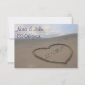Hochzeit am Strand UAWG standard 3,5 x 5 RSVP Karte (Vorderseite)