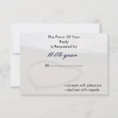 Hochzeit am Strand UAWG standard 3,5 x 5 RSVP Karte (Rückseite)