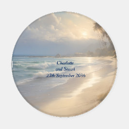 Hochzeit am Strand Untersetzer Set