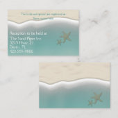 Hochzeit am Strand Visitenkarte (Vorne/Hinten)