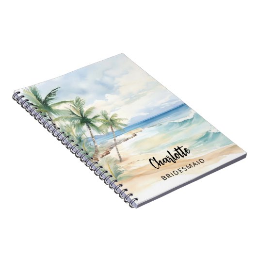 Hochzeit am Strand von Bridesmaid Notizblock (Rechte Seite)