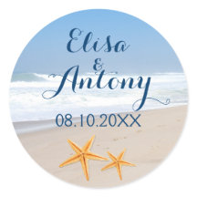 Hochzeit am Strand von Starfish Save the Date