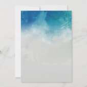 Hochzeit am Strand von Watercolor Einladung (Rückseite)