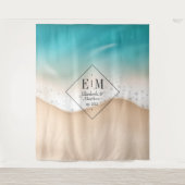 Hochzeit am Strand Wandteppich (Vorderseite)