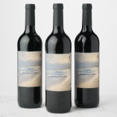 Hochzeit am Strand Weinetikett (Flaschen)