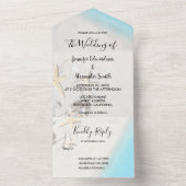 Hochzeit am tropischen Meer All In One Einladung (Innen Boden)