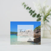 Hochzeit am Tropischen Meer Postkarte (Stehend Vorderseite)