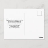 Hochzeit am Tropischen Meer Postkarte (Rückseite)