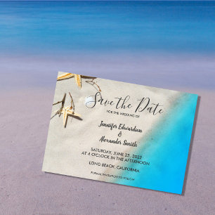 Hochzeit am tropischen Meer Save the Date Einladung