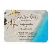 Hochzeit am tropischen Meer Save the Date Magnet (Horizontal)