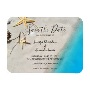 Hochzeit am tropischen Meer Save the Date Magnet