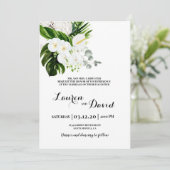 Hochzeit am tropischen Strand Einladung (Stehend Vorderseite)