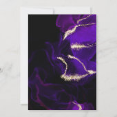 Hochzeit | Amethyst Lila Alkoholtinte Einladung (Rückseite)