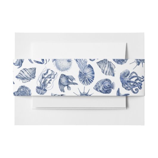 Hochzeit an der blauen Küste Einladungsbanderole (Vorderseite Beispiel)