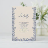 Hochzeit an der Blütengrenze Begleitkarte (Stehend Vorderseite)