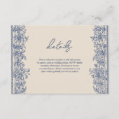 Hochzeit an der Blütengrenze Begleitkarte (Vorderseite)