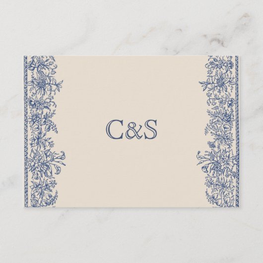 Hochzeit an der Blütengrenze Begleitkarte (Rückseite)