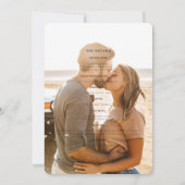 Hochzeit an der kalifornischen Küste Einladung (Rückseite)