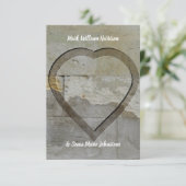 Hochzeit an der Steinmauer Einladung (Stehend Vorderseite)