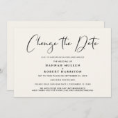 Hochzeit ändert das Datum der Zurückstellung der L Ankündigung (Vorne/Hinten)