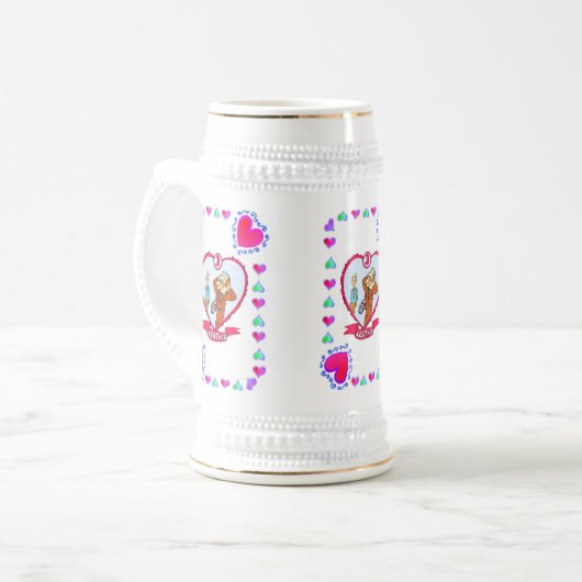 Hochzeit Anniversay Tasse (Vorderseite Links)