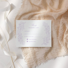 Hochzeit-Antwortkarte im viktorianischen Pastell-L RSVP Karte