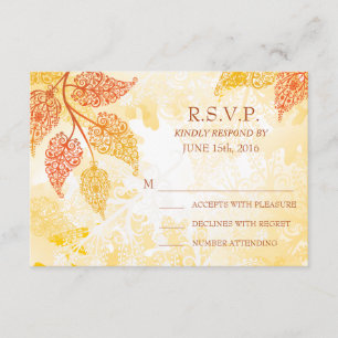 Hochzeit-Antwortkarte mit Spitzendekor RSVP Karte