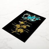 Hochzeit Aqua Folieneinladung (Gedreht)