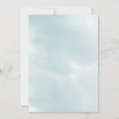 HOCHZEIT | Aquamarine grüne Farbe Einladung (Rückseite)