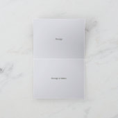 Hochzeit, Aquarellfarben, Grün, elegant Dankeskarte (Innenseite)