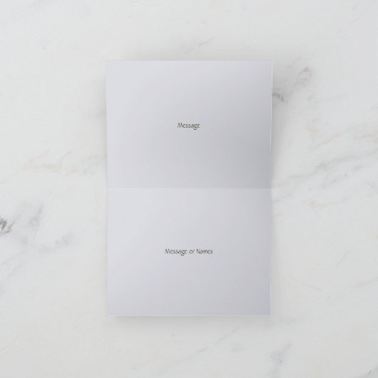 Hochzeit, Aquarellfarben, Grün, elegant Dankeskarte (Innenseite)