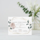 HOCHZEIT | Aquarellfarben Rose Rosa Rosa Save The Date (Stehend Vorderseite)