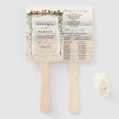 Hochzeit Arbor Beach Hand Fans Fächer (Vorne und Hinten)