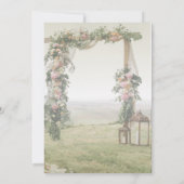 Hochzeit Arbor Lantern Rose Hochzeit Einladung (Rückseite)