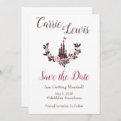 Hochzeit Aschenputtel Fairytale Castelgrande Einladung (Vorne/Hinten)