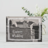 Hochzeit auf dem Bauernhof Einladung (Stehend Vorderseite)