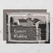 Hochzeit auf dem Bauernhof Einladung (Vorne/Hinten)