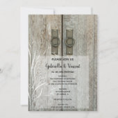 Hochzeit auf dem Landgut "Double Barn Doors" Einladung (Vorderseite)