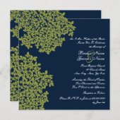 Hochzeit auf dem Limonen Florplatz Einladung (Vorne/Hinten)