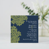 Hochzeit auf dem Limonen Florplatz Einladung (Stehend Vorderseite)