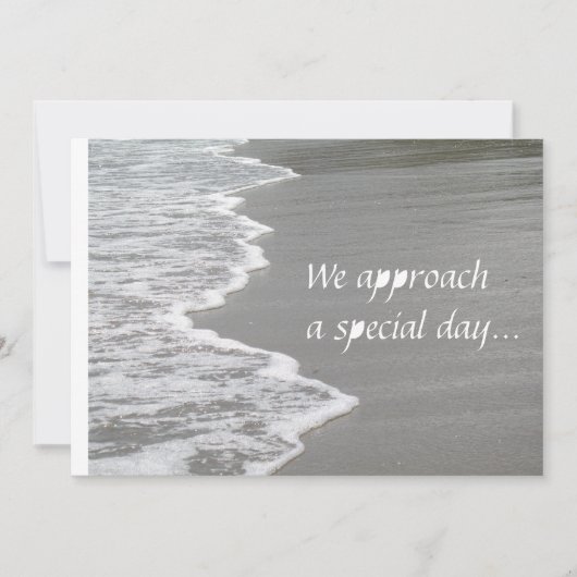 Hochzeit auf dem Sand... Einladung (Vorderseite)