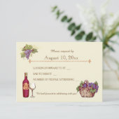 Hochzeit auf dem Vineyard Response Card Einladung (Stehend Vorderseite)