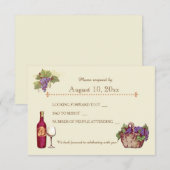 Hochzeit auf dem Vineyard Response Card Einladung (Vorne/Hinten)