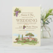 Hochzeit auf dem Weinberg Einladung (Stehend Vorderseite)