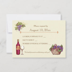 Hochzeit auf dem Weingut Antwortkarte Einladung
