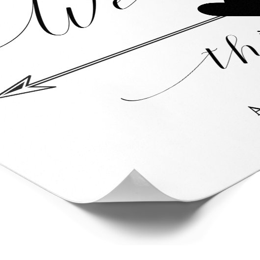 Hochzeit auf diese Weise Elegantes Script-Richtung Poster (Ecke)