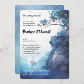 Hochzeit auf einem See - Aquarell Einladung (Vorne/Hinten)