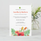 Hochzeit auf Feldebene in Blume Einladung (Stehend Vorderseite)